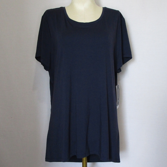 NWT Athleta Encore Tee Navy Blue - Picture 3 of 7